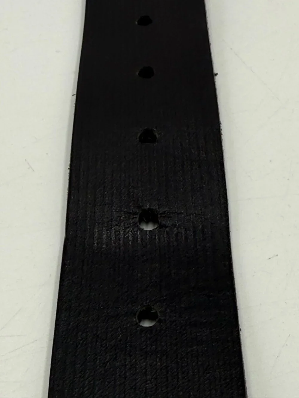 Velez Ribbed Textured Leather Belt Size 32 Black Dress Work 1.5